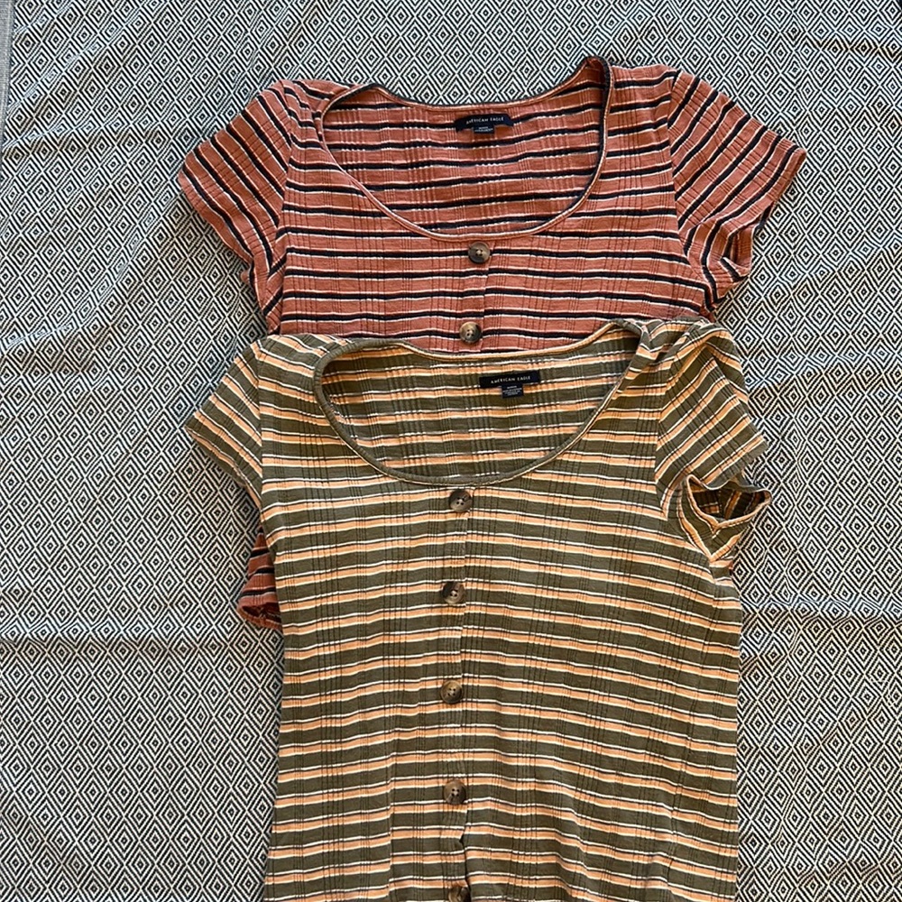 American Eagle Striped Shirt set (yes two shirts)